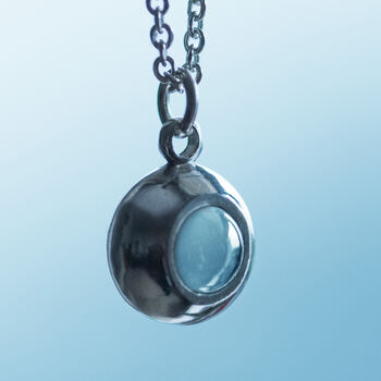 Personalised Round Hidden Photo Necklace In Sterling Silver, 2 of 9