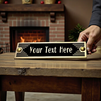 Personalised Metal Door Sign Art Deco Or Modern, 7 of 8