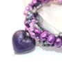 Murano Heart And Pearl Necklace In Purple Or Amethyst, thumbnail 7 of 9