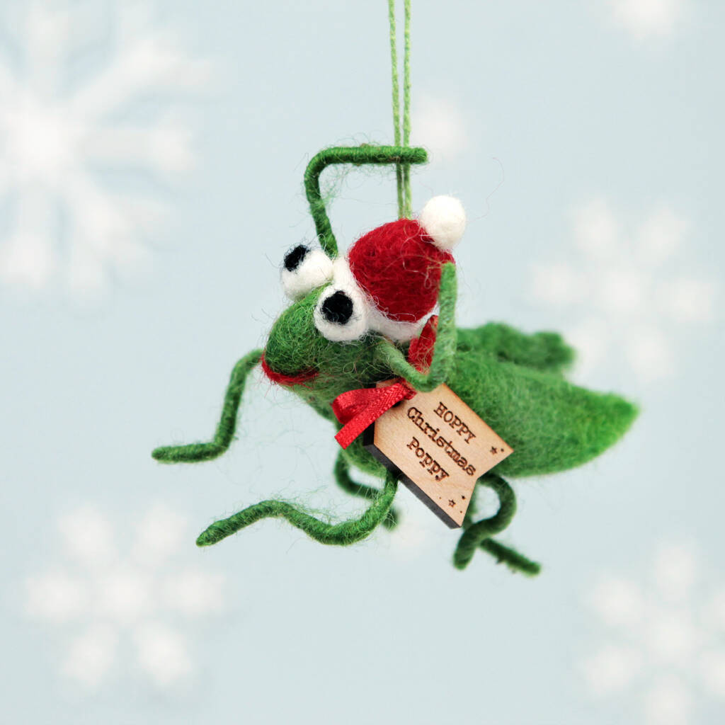 Personalised Felt Cricket Christmas Tree Decoration By Postbox Party