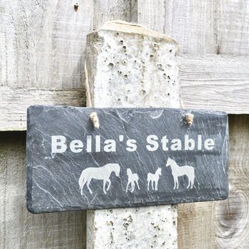 Personalised Horse Stable Slate Sign, 2 of 2
