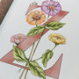 Z Is For Zinnia Pink Or Blue Initial Print, thumbnail 4 of 11