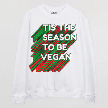 Tis The Season To Be Vegan Men's Christmas Jumper, 3 of 3