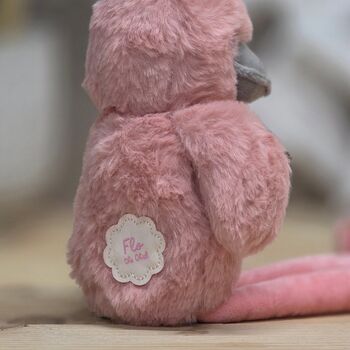 Flo The Plush Long Leg Flamingo Chick Soft Toy, 3 of 3