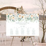 Wedding Table Plan Pastel Green And White Florals, thumbnail 2 of 6