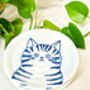 Japanese Ceramic Dinnerware Cat Plate Dora, thumbnail 2 of 4