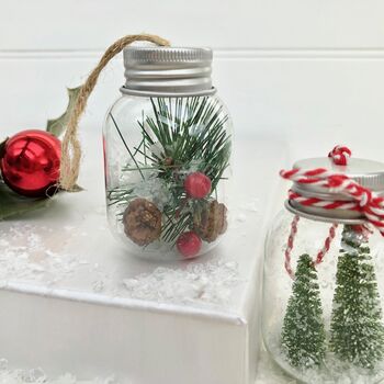 Pair Of Christmas Jar Decorations, 2 of 3