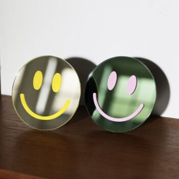 Freestanding Smile Face Glass Mirror, 4 of 6