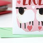 Funny I Love Ewe Sheep Valentine's Card, thumbnail 5 of 7