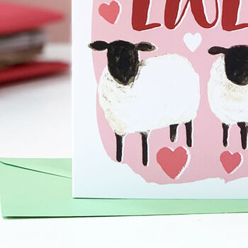 Funny I Love Ewe Sheep Valentine's Card, 5 of 7