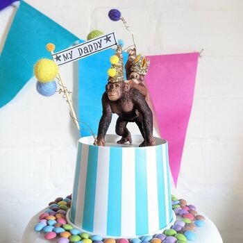 Personalised Party Animal Monkey Cake Toppers, 4 of 4