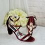 Block Heel Bridal Shoes With Cherry Blossom, thumbnail 9 of 10