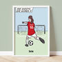 Personalised Football Print For Girls, thumbnail 1 of 2