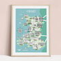 Wales Map Print, thumbnail 1 of 2