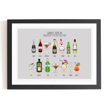 Personalised Hen Do Print, 2 of 12