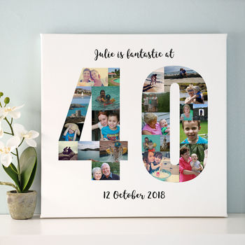 Personalised 40th Birthday Photo Collage, 8 of 9