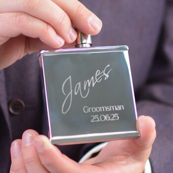 Personalised Slim Hipflask, 2 of 6