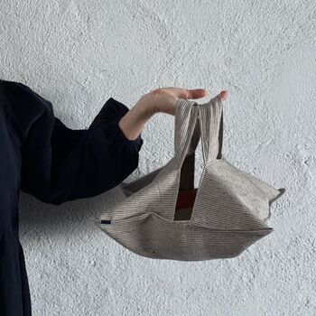 Linen Pie Tote Bag Eco Friendly Pie, Quiche Carrier, 3 of 5