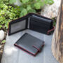 Men's Luxury Black Leather Wallet Notecase Design Rfid Safe Personalised, thumbnail 1 of 7