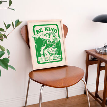 'Be Kind To Your Mind' Burnt Orange Retro Decor, 6 of 7