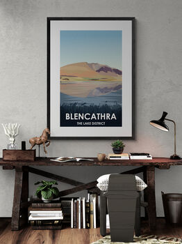 Blencathra The Lake District Peak Landscape Art Print, 2 of 4