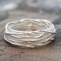Interlocking Gold Plated Silver Wire Ring, thumbnail 8 of 8