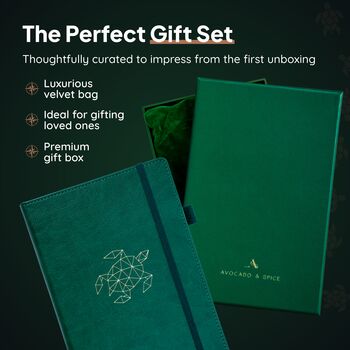 Green Turtle A5 Journal With Strap, Bookmark And Pen Holder, 2 of 7