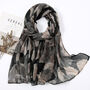 Large Viscose Floral Flower Linen Summer Scarf, thumbnail 5 of 7