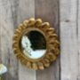 Small Gold Sunburst Mirror 18cm Round Boho Flower Gift, thumbnail 5 of 7