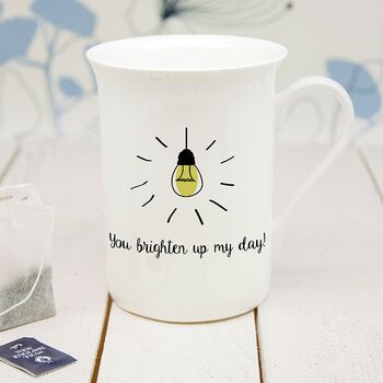 Personalised Romantic Pun Bone China Mug, 6 of 12