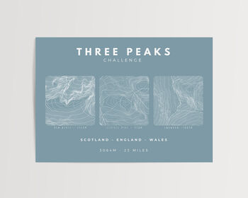 Three Peaks Challenge Personalised Print, 8 of 10