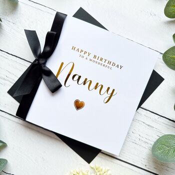 Personalised Black Foil Birthday Card Any Name, 5 of 11