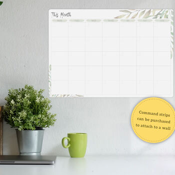 Metal Personalised Eucalyptus Monthly Planner Whiteboard, 6 of 6