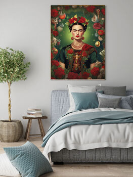 Frida Kahlo Flowers Art Print, 2 of 3