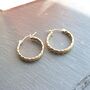 Twisted Hoop Earrings For Women 18k Gold Plated, thumbnail 2 of 7