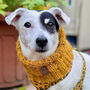 Mustard Flecks Roll Top Dog Snood, thumbnail 1 of 6