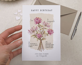 June Birth Month Happy Birthday Card, 2 of 2