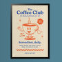 Coffee Club Retro Wall Art Poster Print, thumbnail 1 of 12