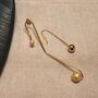 Asymmetrical Long Drop Earrings Irregular Jewellery, thumbnail 1 of 5