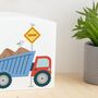 Personalised Tipper Truck Construction Wooden Money Pot, thumbnail 4 of 7