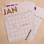Large Monthly A3 Wall Planner | 12 Pages Simply Bright, thumbnail 3 of 7