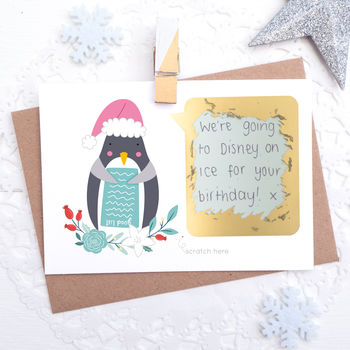 Personalised Penguin Christmas Scratch Card, 7 of 12