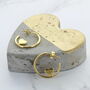 Gold Plated Heart Hoop Earrings, thumbnail 1 of 2