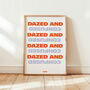 Dazed And Confused Giclée Retro Art Print, thumbnail 3 of 3