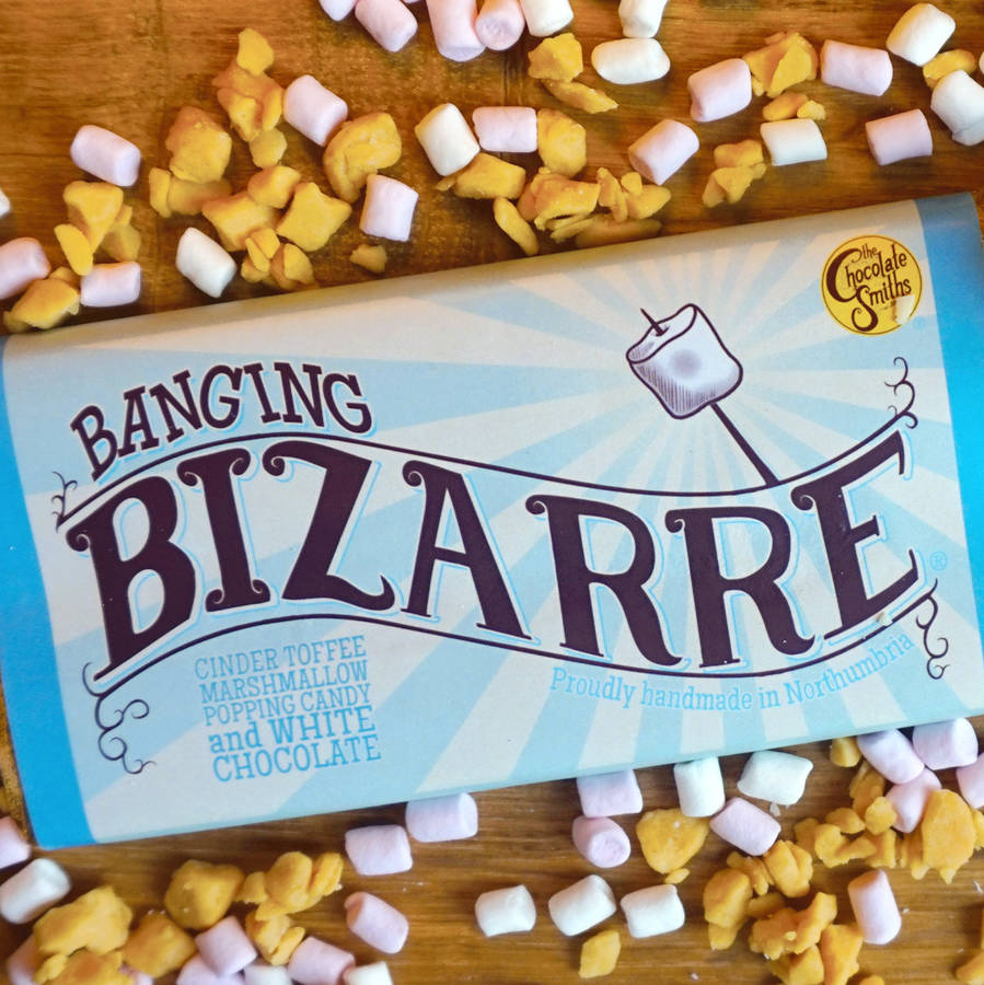 banging popping candy white chocolate bizarre bar by the chocolate