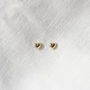 9ct Solid Gold Love Me Heart Dainty Stud Earrings, thumbnail 6 of 6