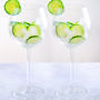 Set Of Two Ridged Gin Glasses, thumbnail 1 of 4