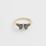 Deco Butterfly Blue Ring, thumbnail 1 of 4