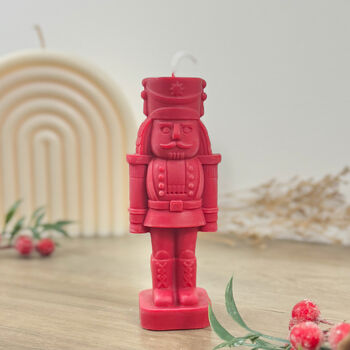 Red Nutcracker Christmas Candle And Festive Decor, 7 of 10