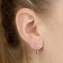 Dainty 18ct Yellow Gold Star Pull Through Earrings, thumbnail 5 of 7